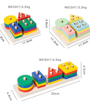Wooden Stacking & Sorting Blocks