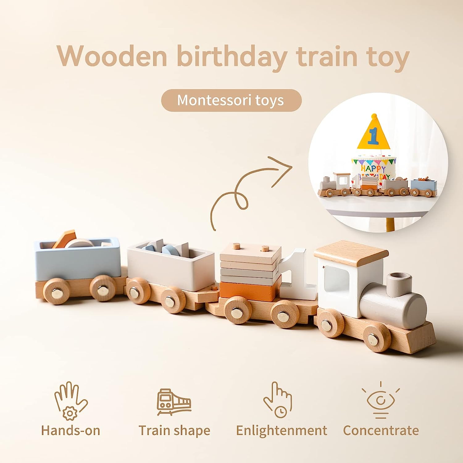 Arden Lane Wooden Train Set