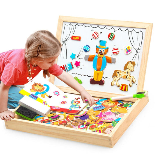 Arden Lane Wooden Magnetic Puzzle Drawing & Writing Board