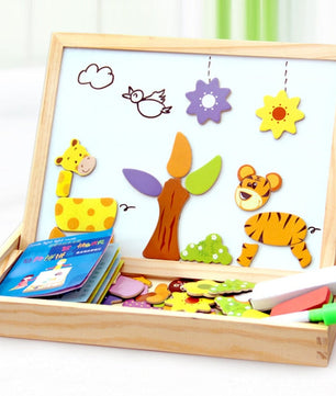 Arden Lane Wooden Magnetic Puzzle Drawing & Writing Board