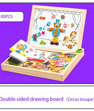 Arden Lane Wooden Magnetic Puzzle Drawing & Writing Board