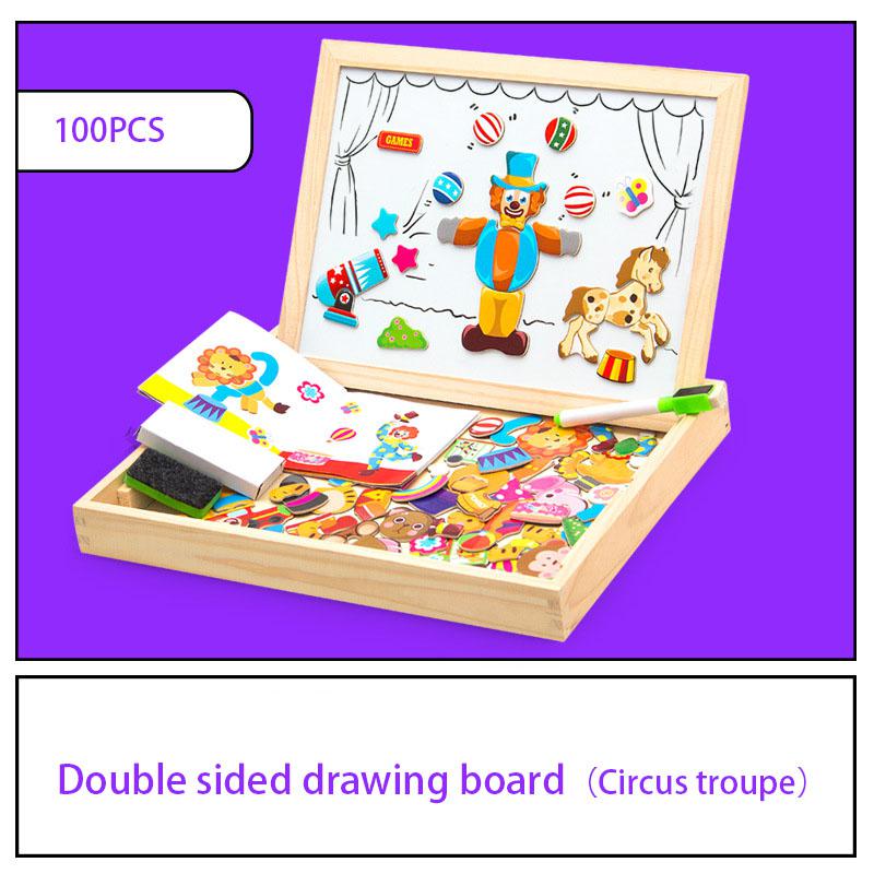 Arden Lane Wooden Magnetic Puzzle Drawing & Writing Board