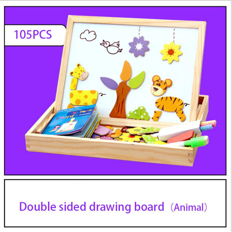 Arden Lane Wooden Magnetic Puzzle Drawing & Writing Board