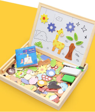 Arden Lane Wooden Magnetic Puzzle Drawing & Writing Board