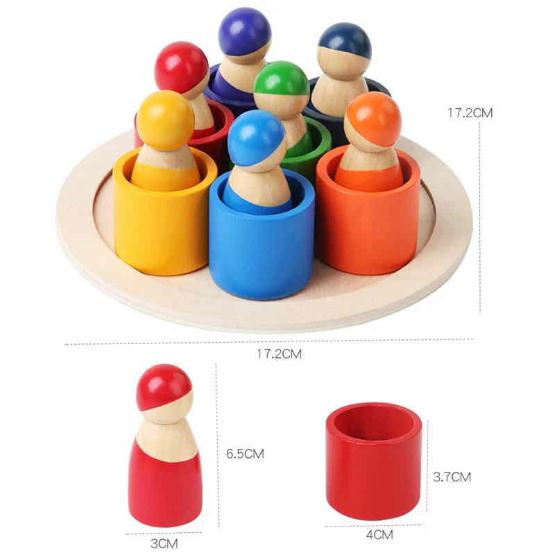 Arden Lane Wooden Rainbow Puzzle Toy