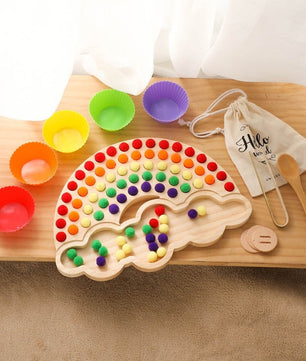 Arden Lane Rainbow Wooden Colour Sorting Sensory Board