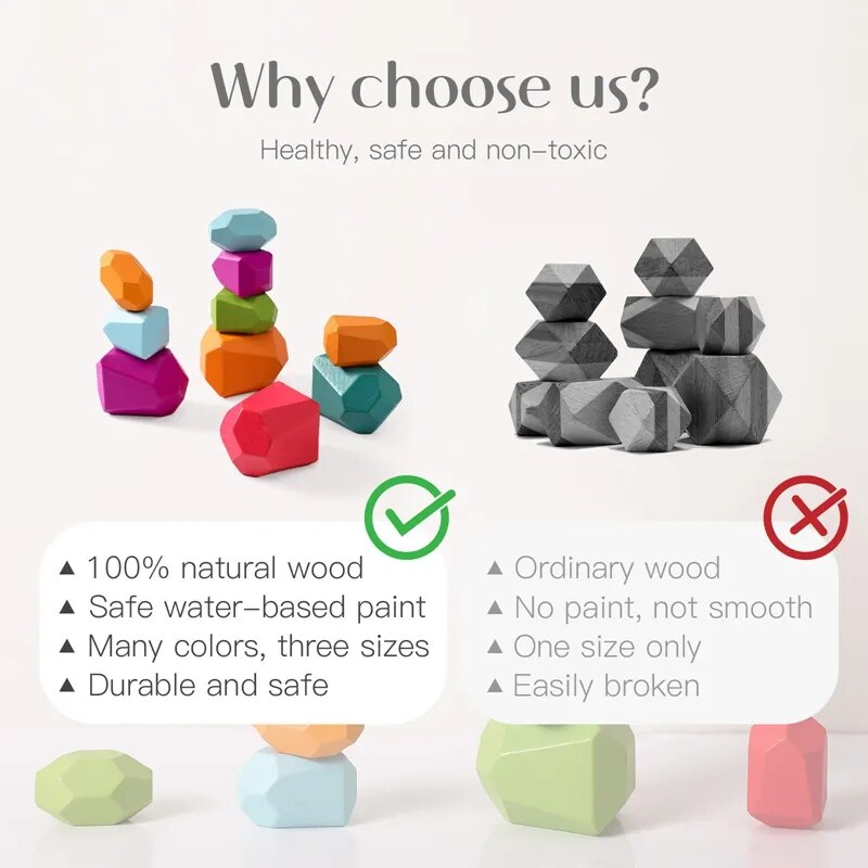 Arden Lane DIY Wooden Stacking Stones