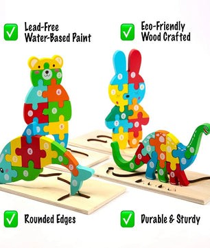 Arden Lane Wooden Puzzles (Pack of 4)