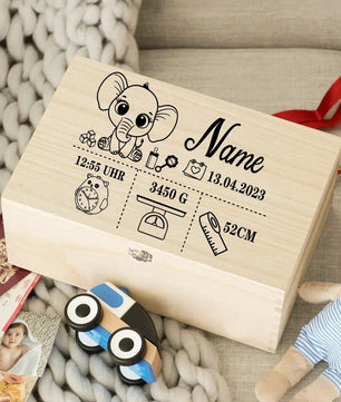 Personalised Baby Wooden Memory Box