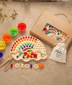 Arden Lane Rainbow Wooden Colour Sorting Sensory Board