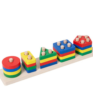 Wooden Stacking & Sorting Blocks