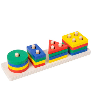 Wooden Stacking & Sorting Blocks